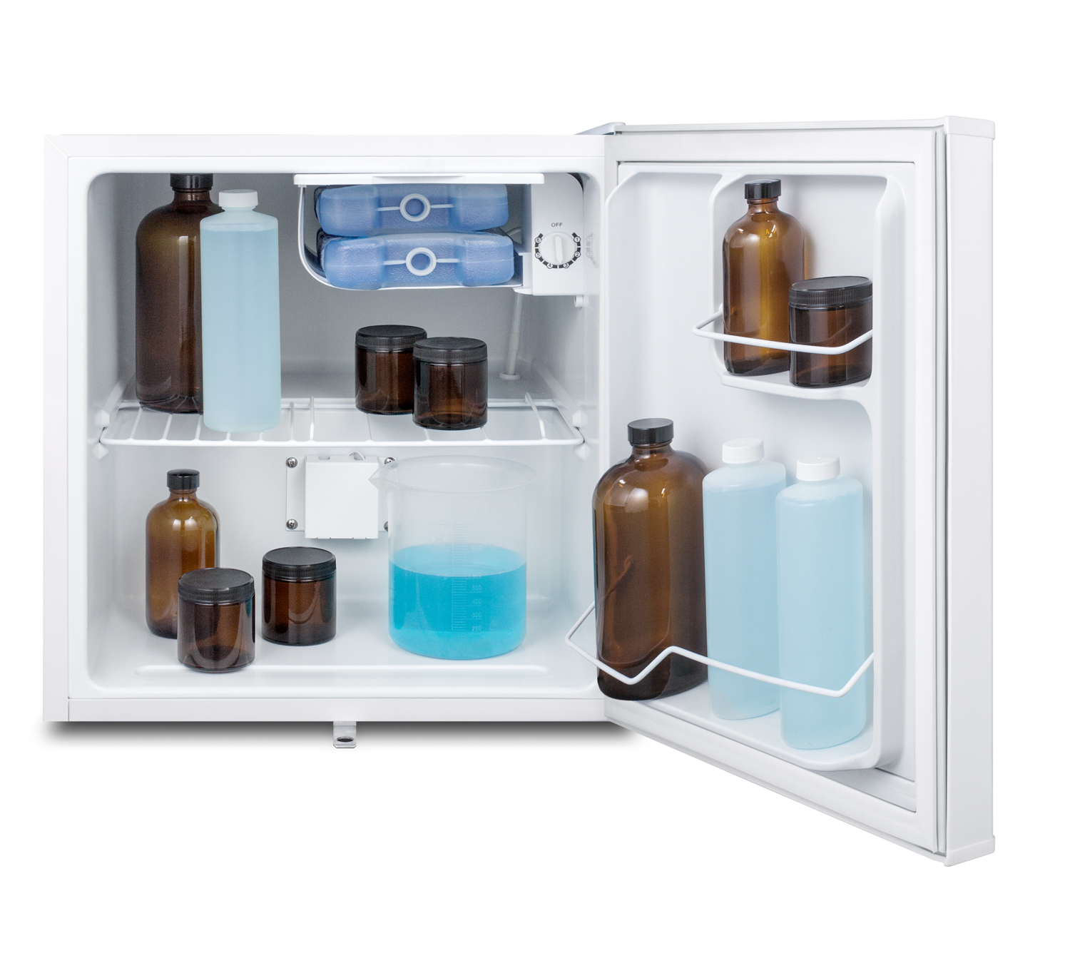 Compact refrigerator-freezer with NIST calibrated thermometer, hospital grade cord, and front-mounted lock for general purpose use; replaces S19LWHPLUS